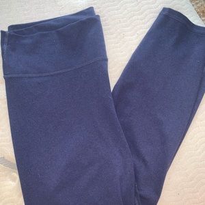 navy fabletics high waisted power hold leggings